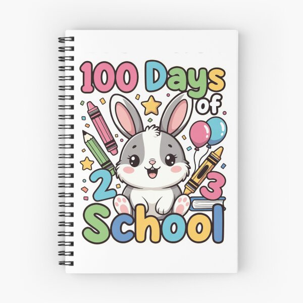 Item preview, Funny Rabbit 100 Days Smarter  Adorable Bunny School Milestone designed and sold by GrumpySableye.