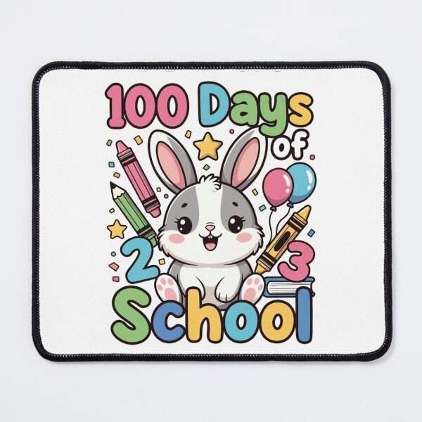 Item preview, Funny Rabbit 100 Days Smarter  Adorable Bunny School Milestone designed and sold by GrumpySableye.