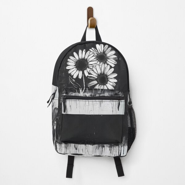 Item preview, Black White Grunge Daisy Lithograph Stamp Girly Gothic designed and sold by TackyTime.