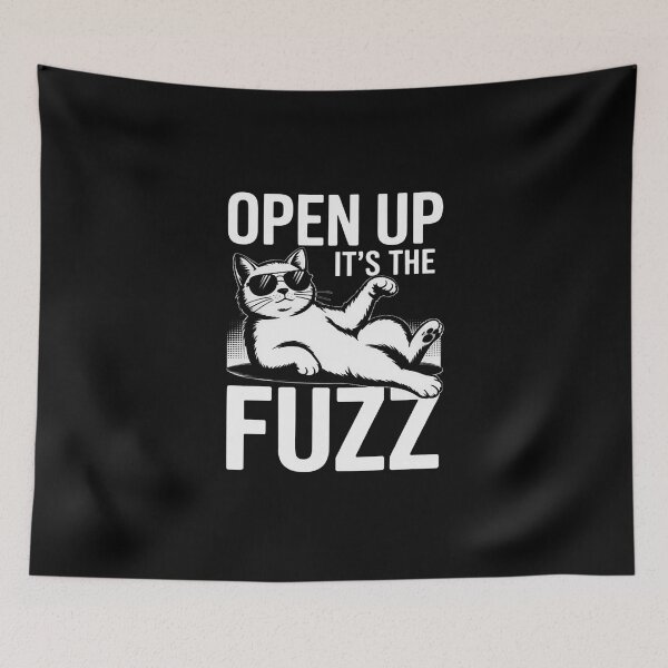 Item preview, Cat The Fuzz Kitten Scratching Door Cat Pun designed and sold by andreaswest.
