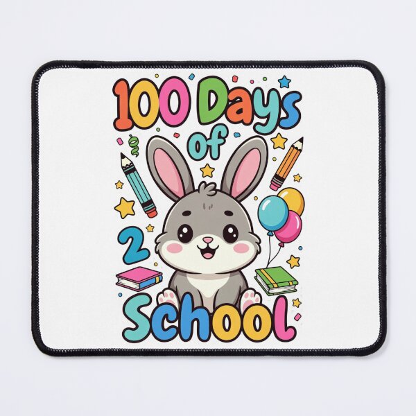 Item preview, 100 Days of School Rabbit Cute Bunny Classroom Animal designed and sold by GrumpySableye.