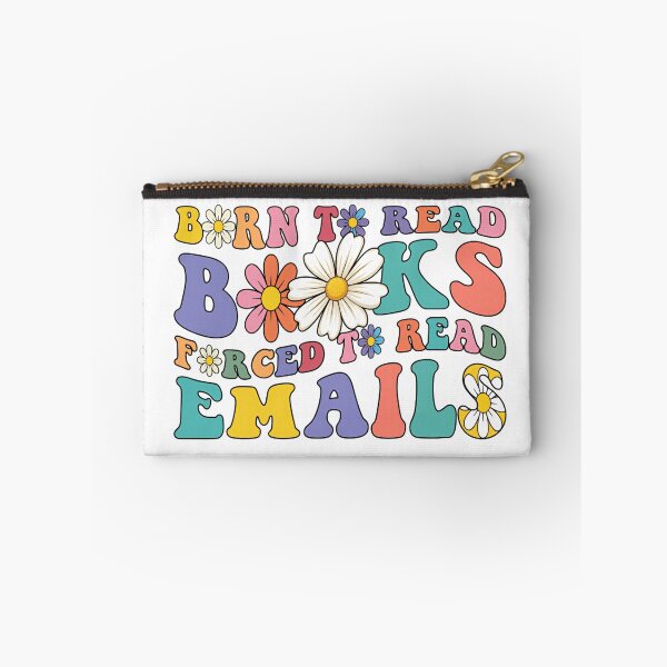 Item preview, Born To Read Books Forced To Read Emails Workplace Mood Retro Daisy Flowers designed and sold by SkeletonsDanger.