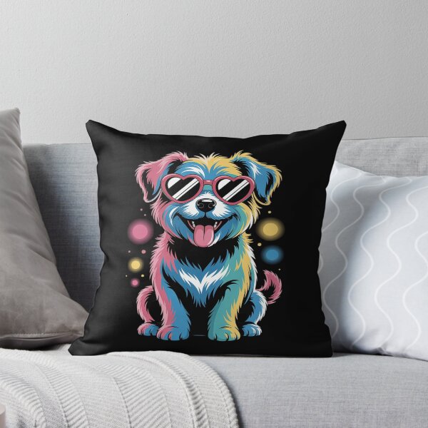 Item preview, Rainbow Cute Dog Wearing Glasses Heart Puppy Love Dog Funny  designed and sold by RuthGAArt.