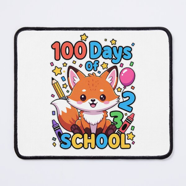 Item preview, Funny Fox 100 Days Smarter Kids School Milestone Graphic designed and sold by GrumpySableye.