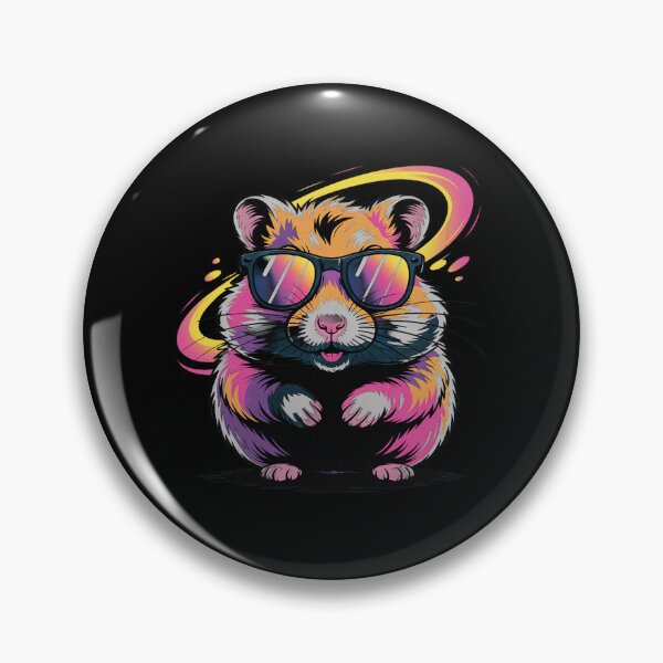 Item preview, Cool looking hamster with multicolor sunglasses designed and sold by andreaswest.
