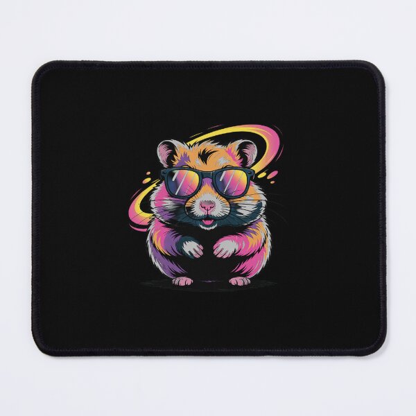Item preview, Cool looking hamster with multicolor sunglasses designed and sold by andreaswest.