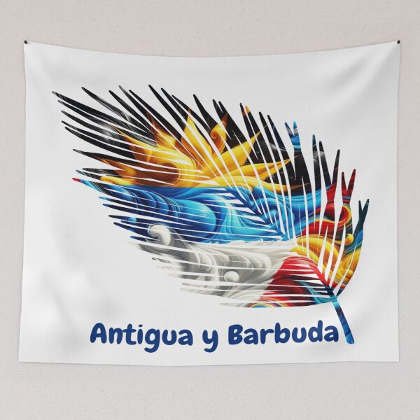 Item preview, Abstract Antigua and Barbuda Flag – Feather Design designed and sold by ArteJorge48.