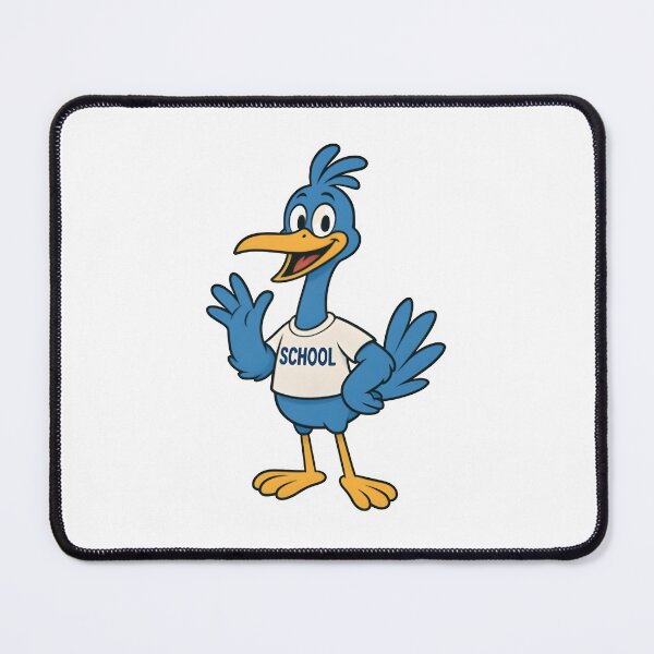Item preview, BLUE CRANE CARTOON SCHOOL MASCOT designed and sold by KISHNAY-FASHION.