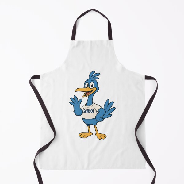 Item preview, BLUE CRANE CARTOON SCHOOL MASCOT designed and sold by KISHNAY-FASHION.