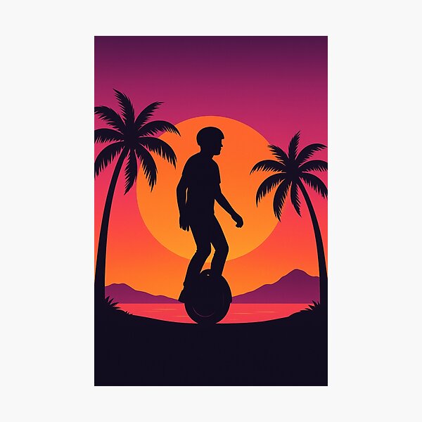 Item preview, Electric unicycle - sunset version designed and sold by DamioPolArt.