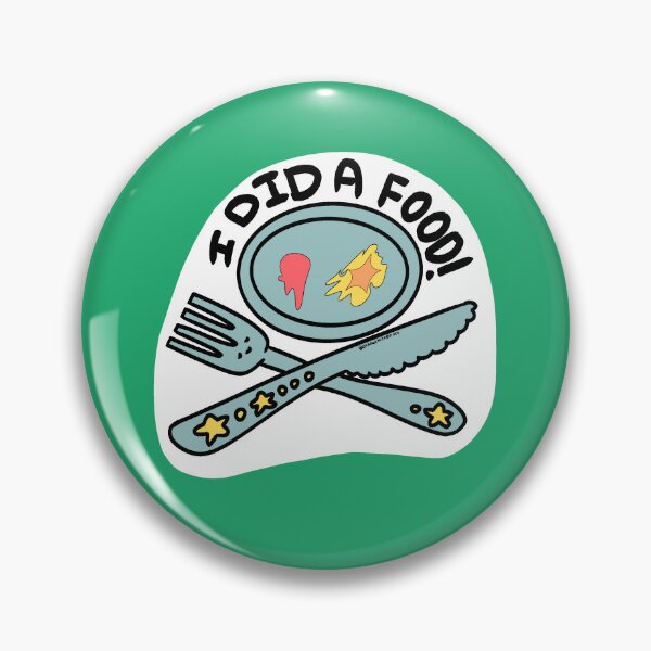 Item preview, "I Did a Food!" Fork and Knife Affirmation designed and sold by StitchedKitten.