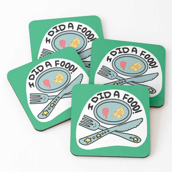 Item preview, "I Did a Food!" Fork and Knife Affirmation designed and sold by StitchedKitten.