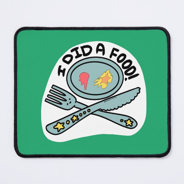 Item preview, "I Did a Food!" Fork and Knife Affirmation designed and sold by StitchedKitten.