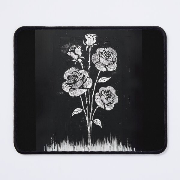 Aperçu de l'œuvre Tampon lithographique rose grunge noir et blanc style girly gothique créée et vendue par TackyTime.