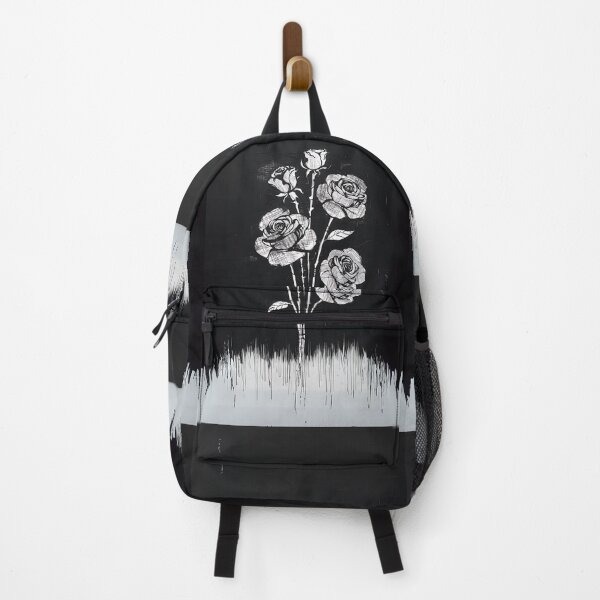 Item preview, Black White Grunge Rose Lithograph Stamp Girly Goth designed and sold by TackyTime.