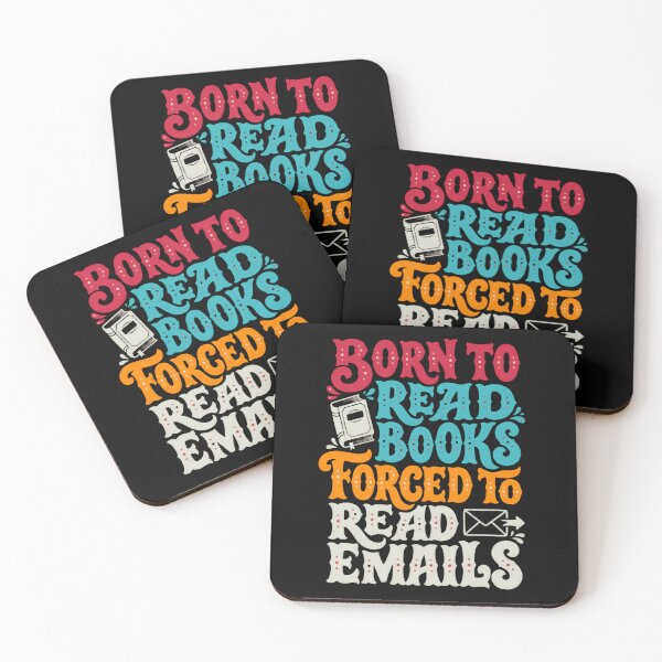 Item preview, Born To Read Books Forced To Read Emails Daily Struggle designed and sold by SkeletonsDanger.