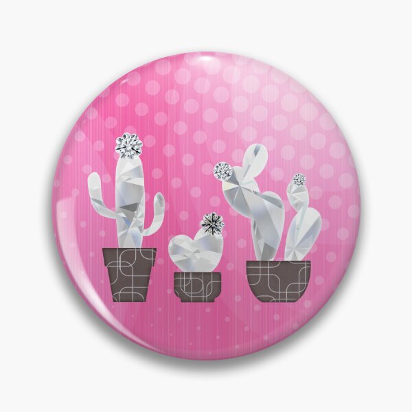 Item preview, Diamond Cacti on Pink Background designed and sold by SideDishDesign.