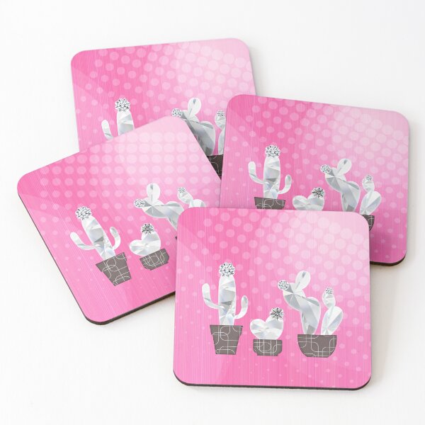 Item preview, Diamond Cacti on Pink Background designed and sold by SideDishDesign.