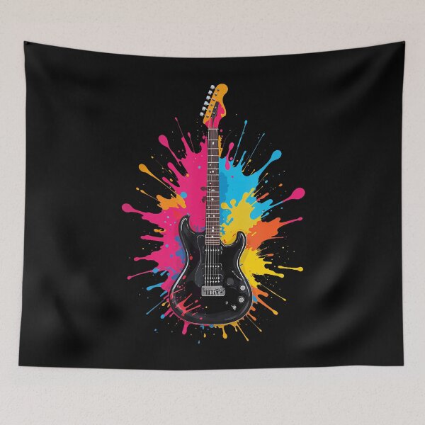 Item preview, Colorful Bass Guitar Player Watercolor Paint Bassist designed and sold by AntoinetteKris.