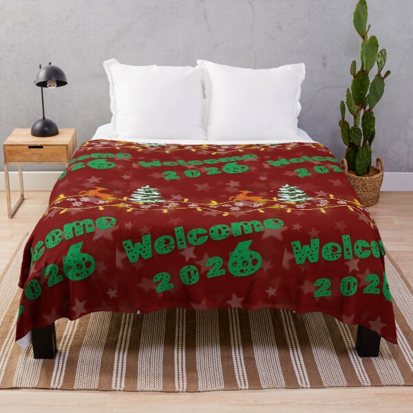 Item preview, Welcome 2026 Christmas New Year Festive Design designed and sold by Kruti Collection.