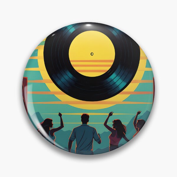 Item preview, Retrowave Vinyl Party Silhouette designed and sold by AnimalAirtistry.
