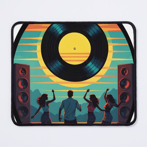 Item preview, Retrowave Vinyl Party Silhouette designed and sold by AnimalAirtistry.