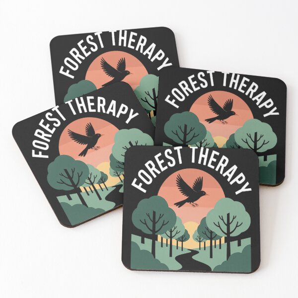 Item preview, Forest Therapy Scene with Birds Flying in Calm Woods designed and sold by brinbotty.