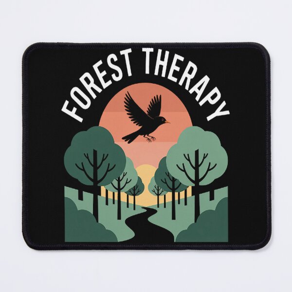 Item preview, Forest Therapy Scene with Birds Flying in Calm Woods designed and sold by brinbotty.