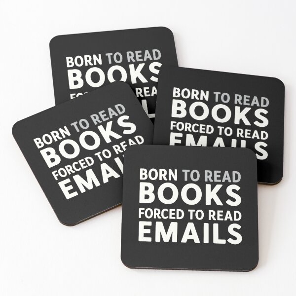 Item preview, Born To Read Books Forced To Read Emails Reading Overload designed and sold by SkeletonsDanger.