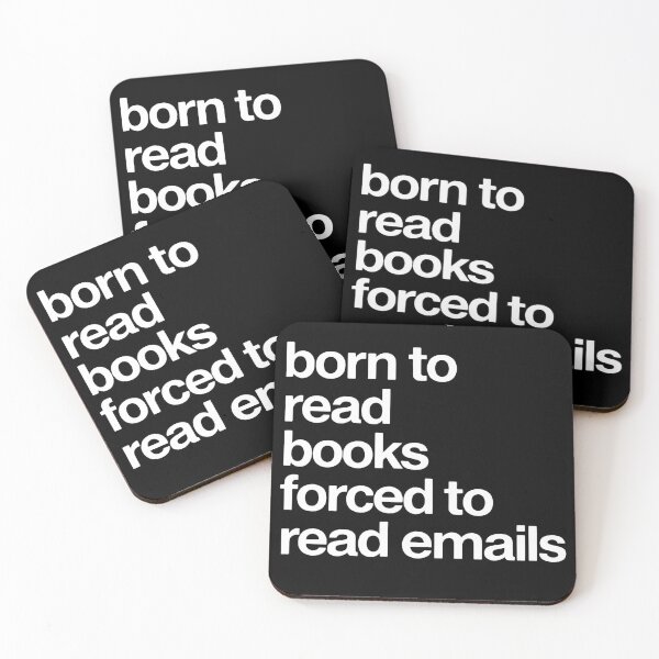 Item preview, Born To Read Books Forced To Read Emails Inbox Disaster designed and sold by SkeletonsDanger.