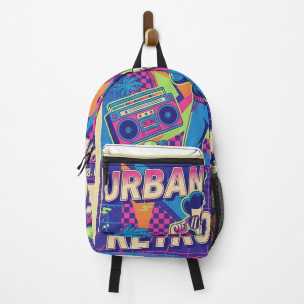 Item preview, Urban Pulse Retro Wave 80s Vibe Illustration - Roller Skates, Boombox, Synthwave Art designed and sold by BlissHalo.