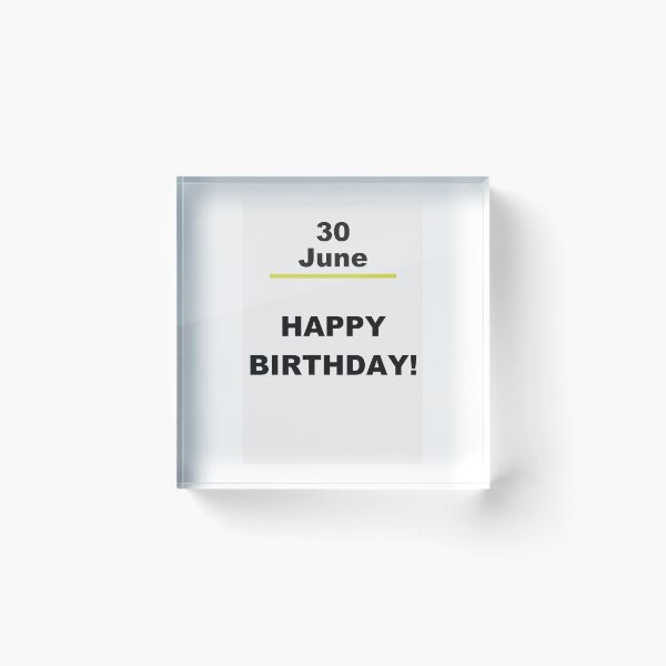 Item preview, Minimalist Happy Birthday Design — June 30 designed and sold by ariksworld.