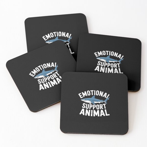 Item preview, Emotional Support Animal Scary Shark Pun Humor Shark designed and sold by andreaswest.
