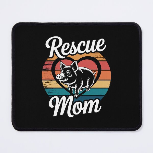 Item preview, Rescue Mom Pig Swine Love Sunset Colors Silhouette Pig  designed and sold by RsFilsingerArt.