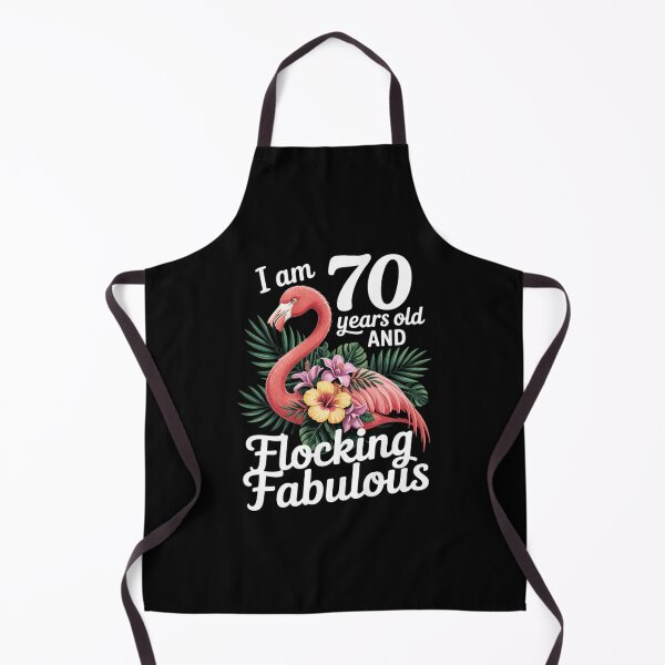 Item preview, I am 70 Years Old & Flocking Fabulous 70th Birthday Flamingo designed and sold by andreaswest.