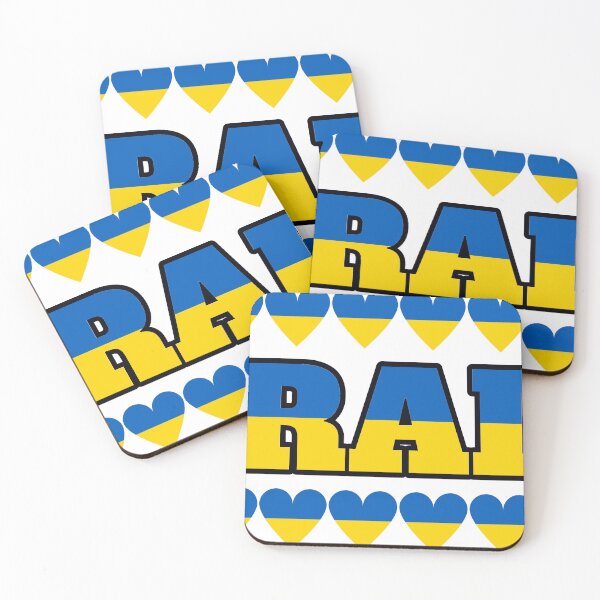 Item preview, Ukraine Flag Letters And Hearts designed and sold by TheIconSmith.