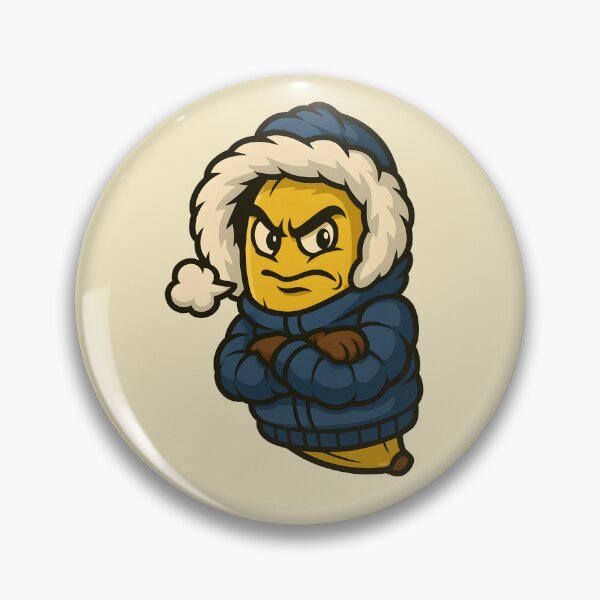 Item preview, Winter Banana – Angry Frozen Cartoon Fruit Character designed and sold by WinkWild.
