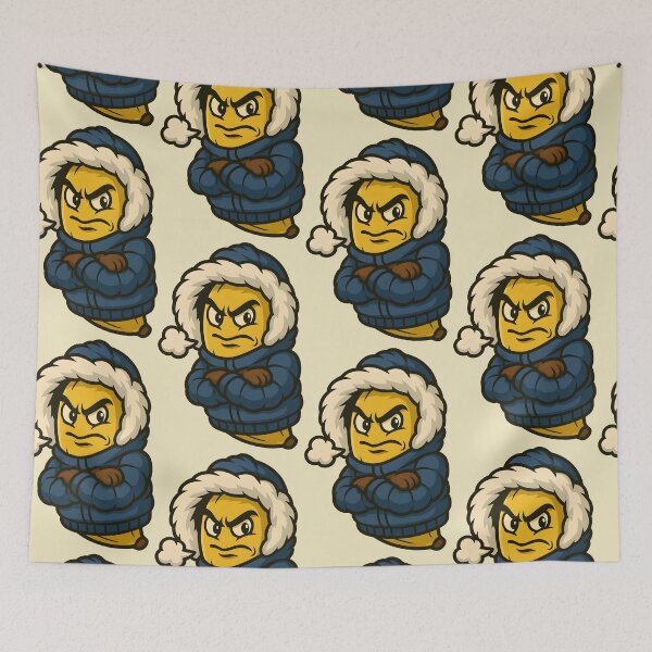 Item preview, Winter Banana – Angry Frozen Cartoon Fruit Character designed and sold by WinkWild.