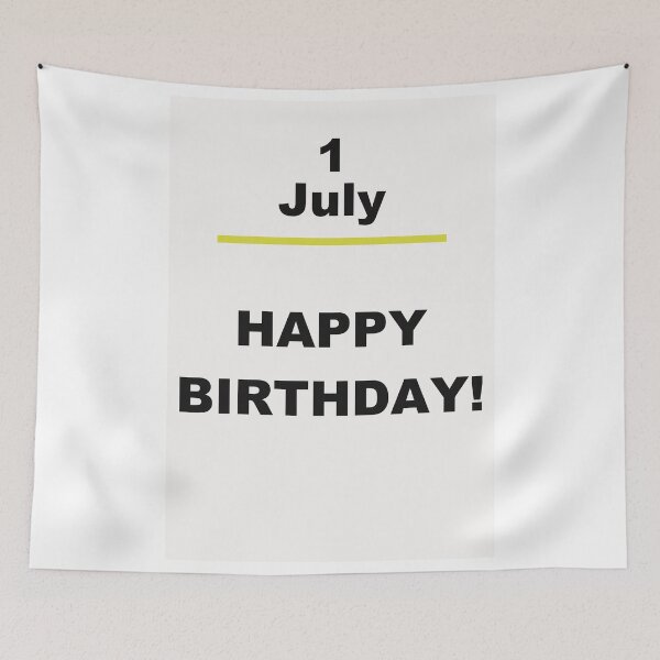 Item preview, Minimalist Happy Birthday Design — July 1 designed and sold by ariksworld.