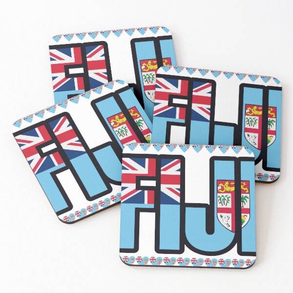 Item preview, Fiji Flag Letters And Hearts designed and sold by TheIconSmith.