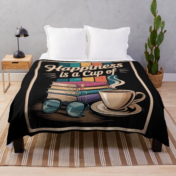 Item preview, Happiness Is A Cup Of Coffee and A Good Book designed and sold by AquaKiev.