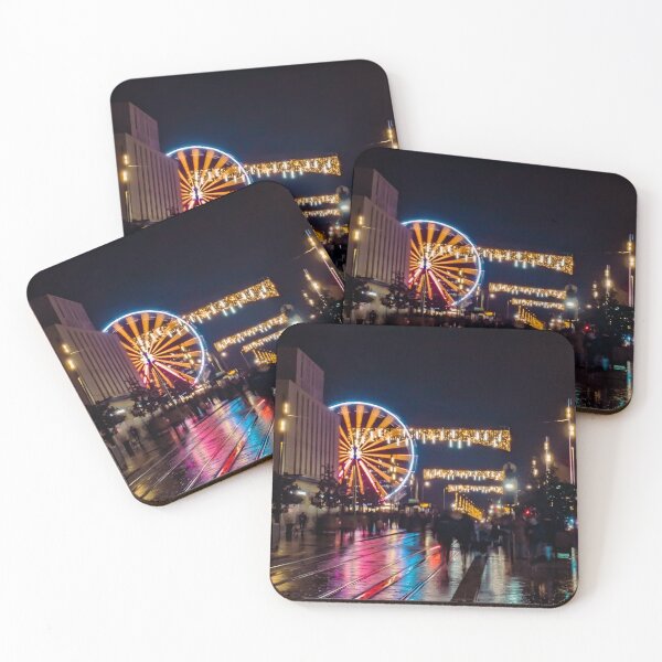 Item preview, Nocturnal Light Bursts – Illuminated City and Ferris Wheel designed and sold by Anyhnto.