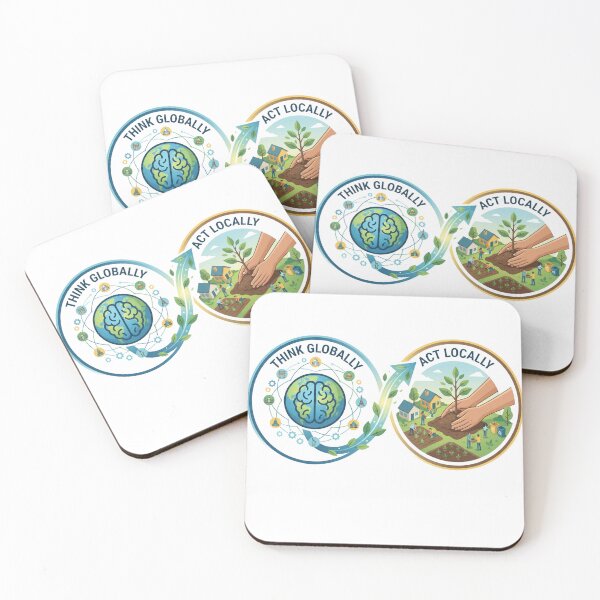 Item preview, Think Globally Act Locally - Global Awareness & Community Action Flow designed and sold by Wear2Transform.