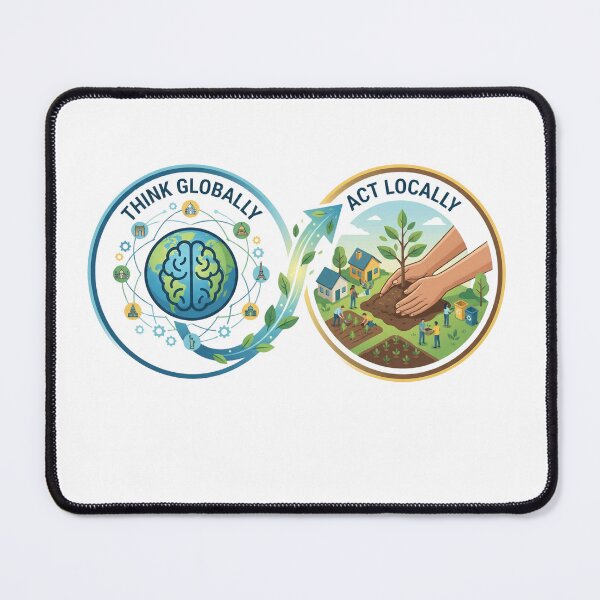 Item preview, Think Globally Act Locally - Global Awareness & Community Action Flow designed and sold by Wear2Transform.