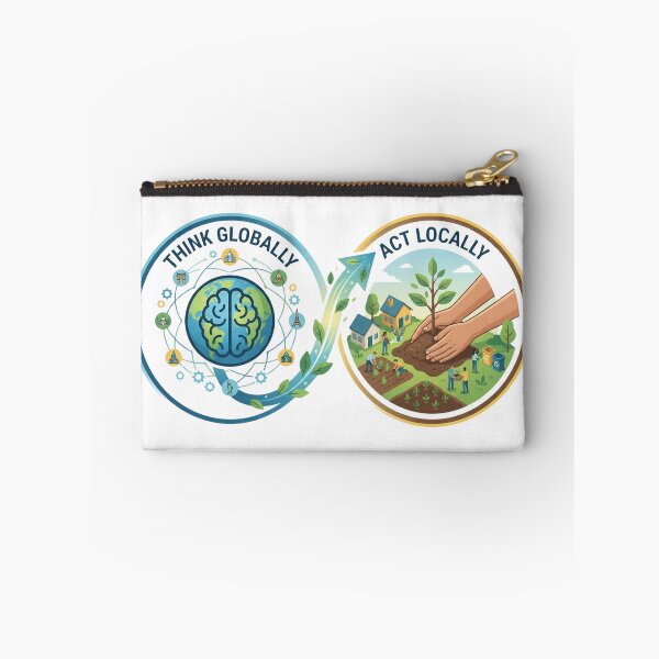 Item preview, Think Globally Act Locally - Global Awareness & Community Action Flow designed and sold by Wear2Transform.