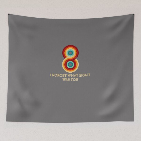 Item preview, RETRO-STRIPES-FUNNY-SAYING-I-FORGET-WHAT-EIGHT-WAS-FOR---VIOLENT-FEMMES-FAN-T-SHIRT designed and sold by RiNoac.