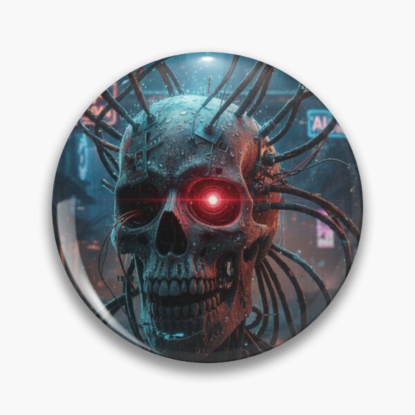 Item preview, Cybernetic Skull: The Final Evolution - Neon Dystopia designed and sold by BlissHalo.