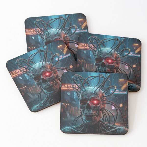 Item preview, Cybernetic Skull: The Final Evolution - Neon Dystopia designed and sold by BlissHalo.