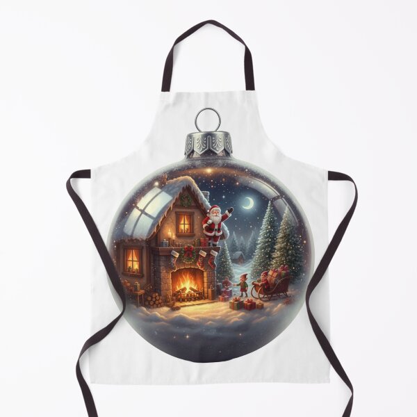Item preview, "Christmas Ornament Globe Design - Santa Workshop Holiday Scene Gift" designed and sold by jkaestheticss.