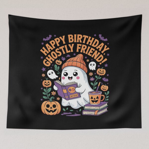 Item preview, Halloween Ghost Reading Book Lovers Ghost Coffee Women  designed and sold by MythWoot.
